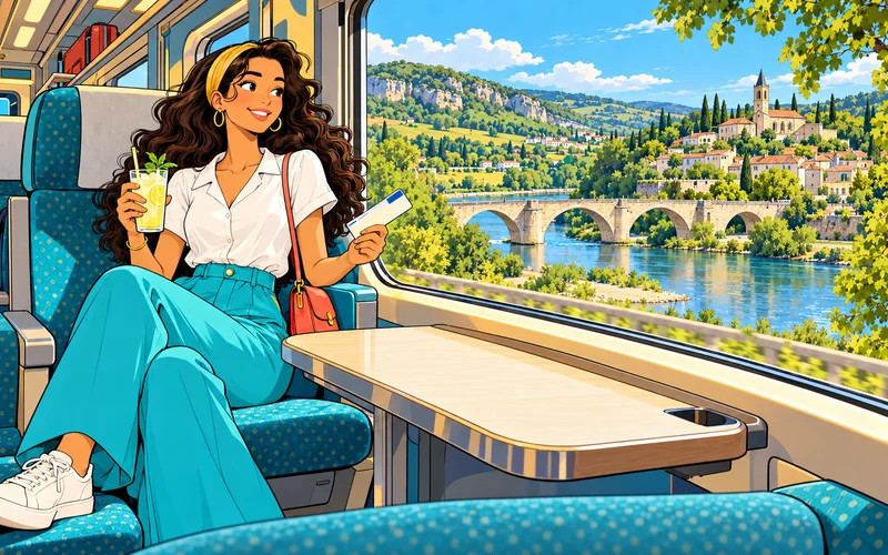 Asmaa voyage à bord du train du soleil.